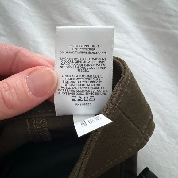 Express New Black Faux Leather and Like New Army Green Mini Skirt - Picture 8 of 9